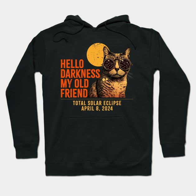 Cat Glasses ~ Hello Darkness My Old Friend Hoodie by Duhkan Painting